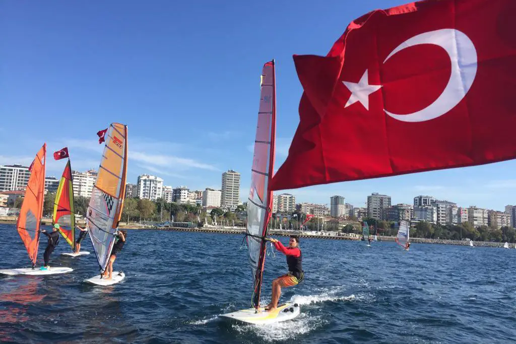 Windsurfing at Caddebostan Beach